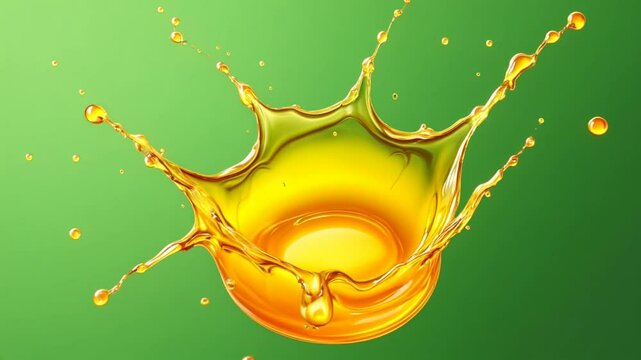 Honey splash on green screen