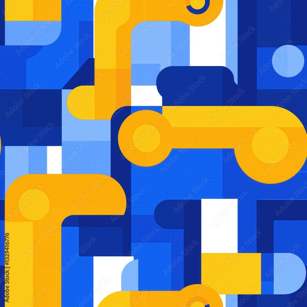 Poster futuristic warehouse with automation and robotic systems enhancing efficiency and productivity in in