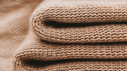 Obraz premium Cozy Beige Knitwear: A Textured Delight