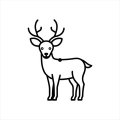 Deer friendly on white background 