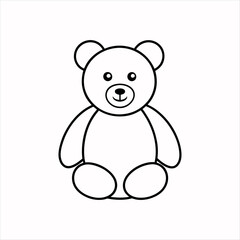 Cute brown teddy bear sitting with a heart-shaped gift