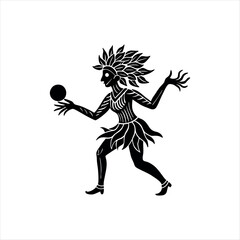 Silhouette of a basketball player running with the ball