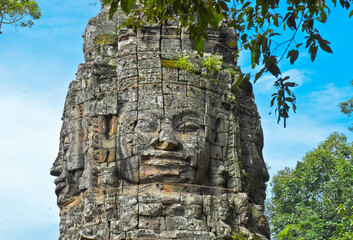 The smiling sculptures of the ancient temples