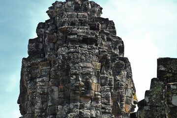 The smiling sculptures of the ancient temples