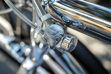 Obraz premium Freshly cleaned and polished bicycle with gleaming metal parts