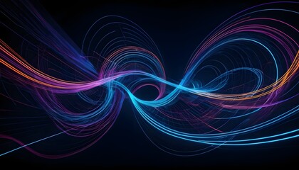 Colorful abstract digital swirls and waves