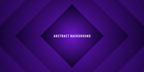 Futuristic Abstract Geometric Background, Dark Purple Gradient with 3D Diamond Shapes
