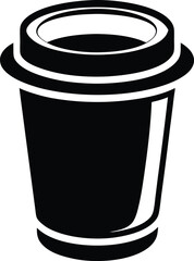 Coffee Cup Silhouette Vector Design, Coffee Cup Icon