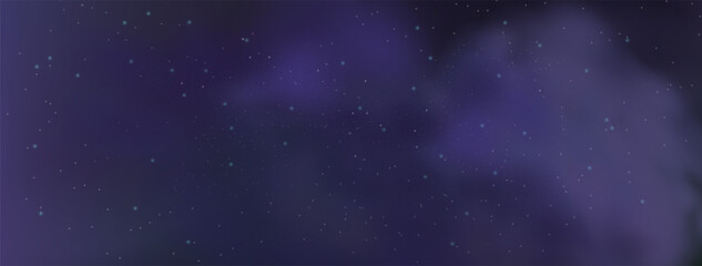 Celestial night sky with astrological constellations, set against a vibrant space background of twinkling stars, nebulae, and sparkling stardust.