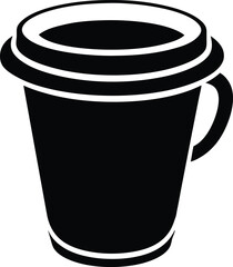 Coffee Cup Silhouette Vector Design, Coffee Cup Icon
