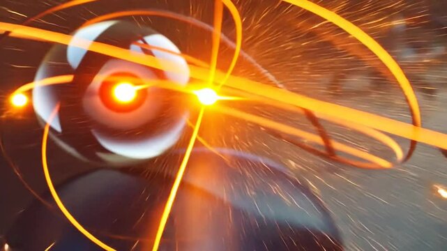 Subatomare Partikelbeschleunigung mit Kollisionseffekten