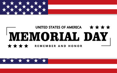 Memorial Day USA Flag Background