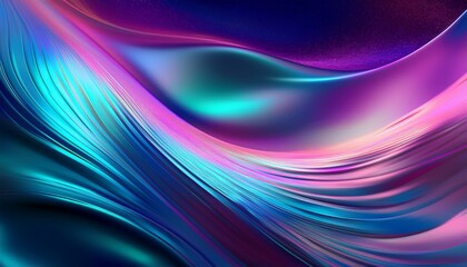 Obraz premium Iridescent gradient with shifting hues of teal, pink, and purple, resembling the smooth, lustrous surface of a pearl, creating a soft, elegant effect. 