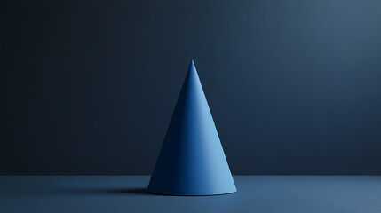 Fototapeta premium Blue Cone in Dark Background