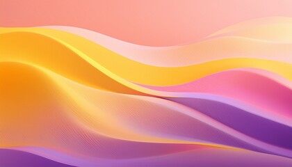 Fototapeta premium A gradient blending pink and lavender into golden yellow, creating a calming and sweet effect with soft, pastel hues. 