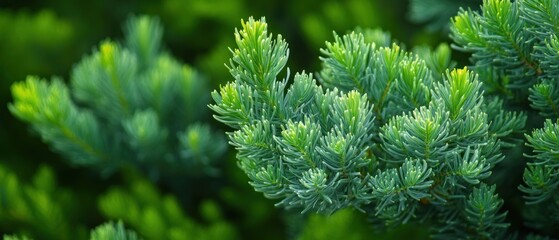 Serene Blue Spruce: A Close-Up of Nature's Beauty