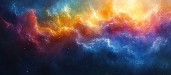 Obraz premium Colorful nebula space cloudscape.