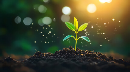 Green Sprout Growing in Soil