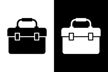 Fototapeta premium Toolbox Silhouette Vector Icon Black and White High-Quality Design.