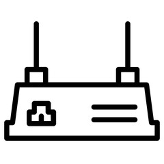 Router Modem Wifi Line Icon