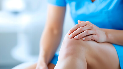 Fototapeta premium Therapist applying massage techniques to patients in a wellness center focus on healing and relaxation calm environment close-up viewpoint