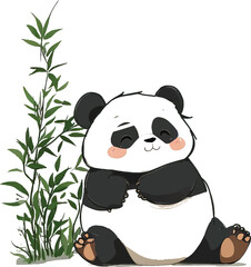 Obraz premium Cute pandas in different poses