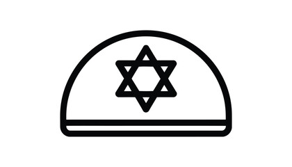 Star of David Symbol, Jewish Religion Icon, Jewish Star Outline.