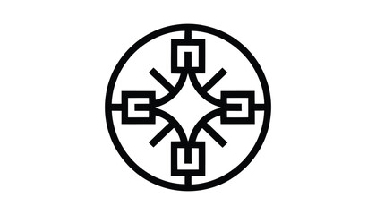 Geometric Pattern Circular Design Vector