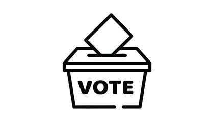 Voting Box with Ballot - Election and Democracy Concept.