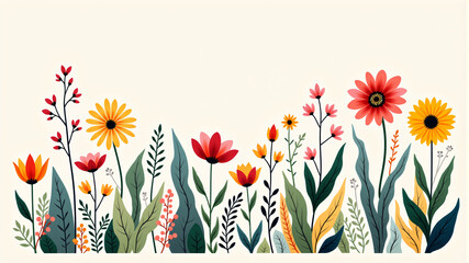 Obraz premium Colorful Floral Illustration for Decoration