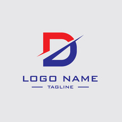 Vector logo with the shape of the letter D