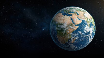 Obraz premium A Stunning View of Earth from Space with Visible Continents and Oceans