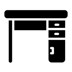 Table Drawer Cabinet Glyph Icon