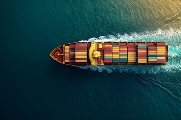 A container ship at sea