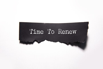 time to renew text