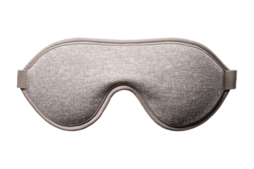 Grey eye mask with a white background isolated