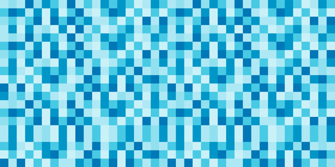 Pixel art swimming pool blue 8-bit mosaic tiles and water texture