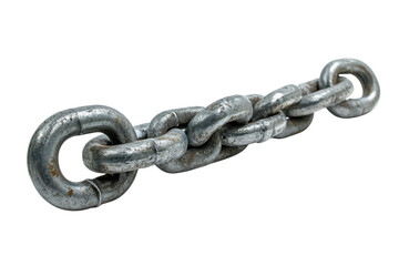Obraz premium A Weathered Metal Chain, A Symbol Of Strength And Resilience, Links Together Showing Its Interconnectedness Against A Stark Isolated on Transparent Background