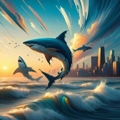 Sharks in the town