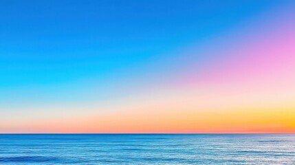 Obraz premium Serene Ocean Sunset Sky Pastel Colors