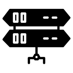Servers Stack Network Glyph Icon