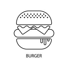 burger icons  symbol vector elements for infographic web
