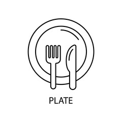 plate icons  symbol vector elements for infographic web
