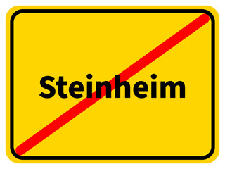 Illustration eines Stadtausgangsschildes von Steinheim, einer Gemeinde des Kreises Höxter