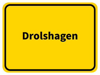 Illustration eines Stadteingangsschildes von Drolshagen, einer Gemeinde des Kreises Olpe