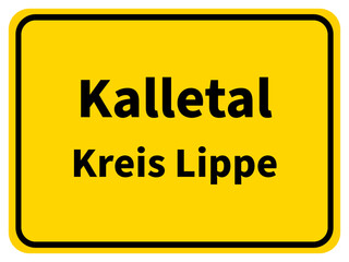 Illustration eines Stadteingangsschildes von Kalletal, einer Gemeinde des Kreises Lippe