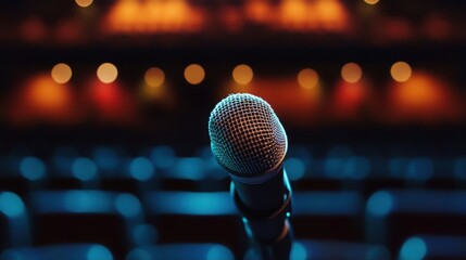 Microphone on stage