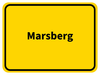 Illustration eines Stadteingangsschildes von Marsberg, einer Gemeinde des Hochsauerlandkreis im Sauerland