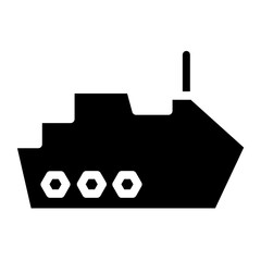 Obraz premium Tourism Ship Boat Glyph Icon