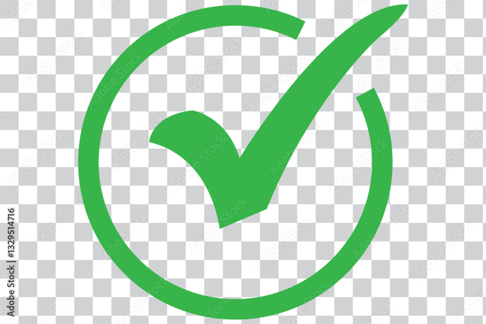 Canvas Prints green check mark transparent background pnf file type